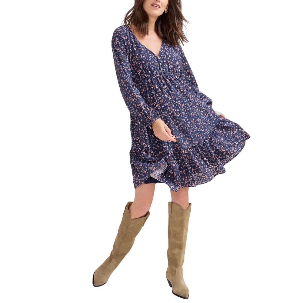 Hatch Floral Blue Kelsey Dress Size 2